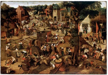 Feira com representação teatral, c. 1580-1630