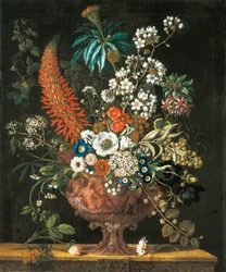 Dezembro, de Os Doze Meses de Flores, um calendário floral de naturezas mortas, 1730