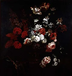 Natureza Morta de Flores num Vaso de Cobre