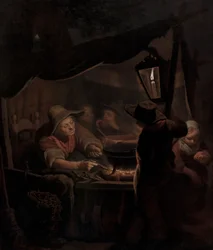Uma Donut Maker à luz de velas, 1815