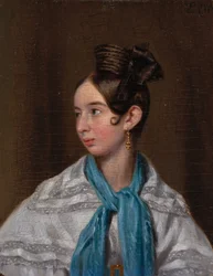 Elisa Pearson Playter, c.1837 (óleo sobre painel de madeira)