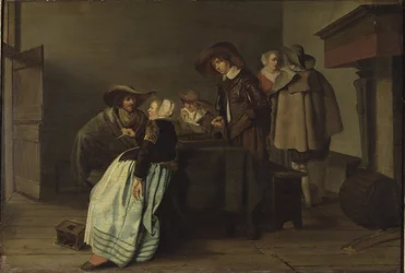 Une conversa - Uma Conversa, por Codde, Pieter (1599-1678). Óleo sobre tela