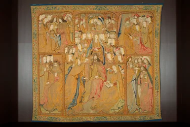 tapeçaria flamenga. Anunciação, c.1502-04 (ouro, prata, seda e lã)