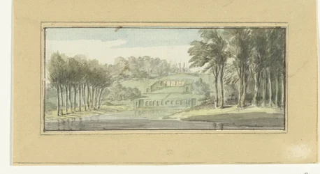 Paisagem com água em primeiro plano