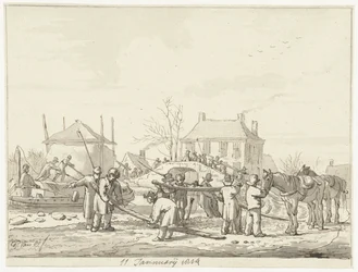 Fosso de soro de leite coalhado em Naarden, 11 de janeiro de 1814