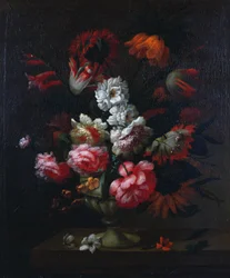 Ainda vida de flores em uma urna (par de 78177)