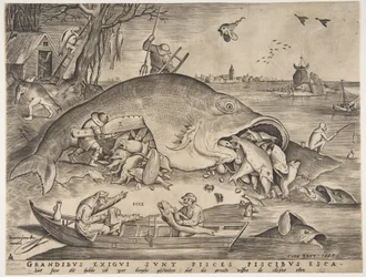 Peixe grande come peixe pequeno, 1557
