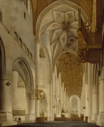 O interior da igreja de St Bavo, Haarlem