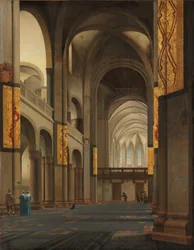 A nave e o coro do Mariakerk em Utrecht A nave e coro do Mariakerk em Utrecht, visto do oeste