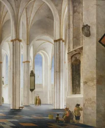 O interior da igreja de Buurkerk em Utrecht