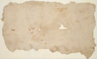 Agar e o Anjo (reto); Esboço do rosto de uma mulher (verso)