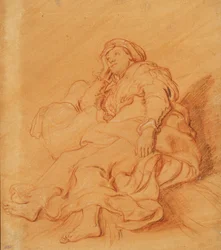Estudo da Figura de Raquel, c.1621.