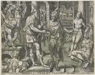 Prisioneiros em visita
Obras de misericórdia (título da série)