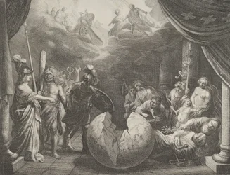 Gravura 11: Alegoria sobre a discórdia na França, de Caspar Barlaeus, Medicea Hospes, 1638.