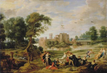 O parque do castelo em Ekeren, 1527-1530.