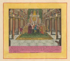 Reconhecimento de Luís Filipe, príncipe das Astúrias e filho do rei Filipe V. de Espanha, 1709
Plechtigheit van
