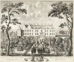 Chegada de William III no pavilhão de caça, Hof te Dieren, 1691