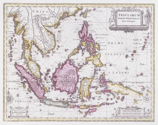 Mapa da China e da Indonésia, c.1710