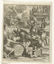 Página de título para o Mercúrio Europeu de 1702 Mercúrio Europeu, Décima Terceira Parte Um. Contendo os seis primeiros meses do ano de 1702 (título no objeto)