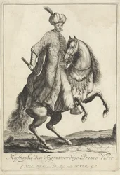 Retrato equestre de Kara Mustafa, grão-vizir do exército turco