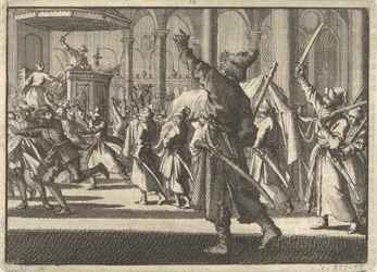 Os poloneses na igreja de Riddarholm em Estocolmo, 1698
