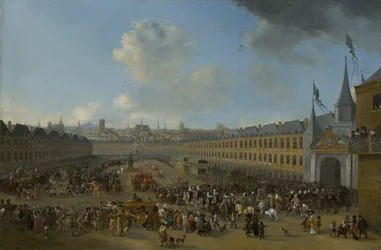 Torneio na Place des Vosges em Paris, ca 1665.