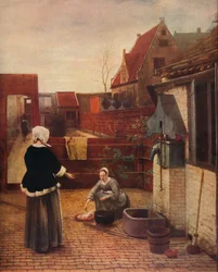 Um pátio holandês, c1658, 1911