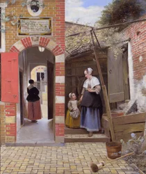 O pátio de uma casa em Delft