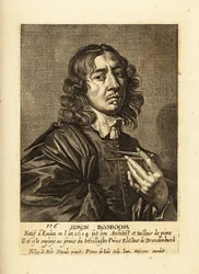 Retrato de Simon Bosboom, arquitecto e escritor holandês da Idade de Ouro