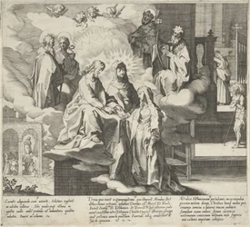 Catherine aparece / Casamento de Catherine / Catherine partilha o seu manto
Cenas da vida e milagres de Santa Catarina de Siena (título da série)
Vita mors gesta, et miracula quaedam selecta B. CATHERINAE SENENSIS (...) (título da série)