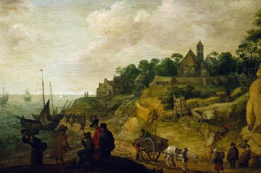 Dutch Landscape, atribuído a Pieter de Neyn (1597-1639).