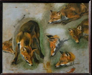 Uma raposa (pintura sobre tela)