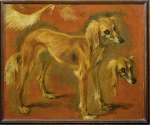 Um galgo (pintura sobre tela)