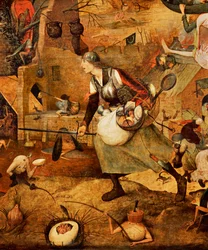 Dulle Griet, pormenor (óleo sobre madeira de carvalho)