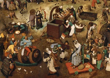 Luta entre o Carnaval e a Quaresma (pintura sobre madeira de carvalho)