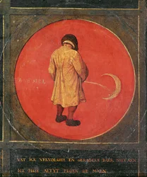 Dos doze provérbios em placas de madeira (pintura sobre madeira)