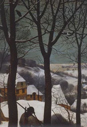 Caçadores na neve