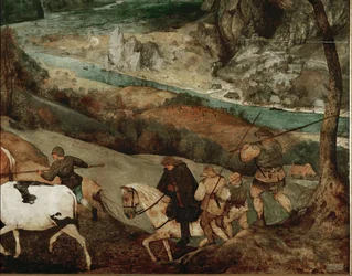O regresso do rebanho (óleo sobre madeira)