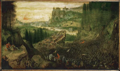 O suicídio de Saul na batalha do monte Gilboa contra os filisteus