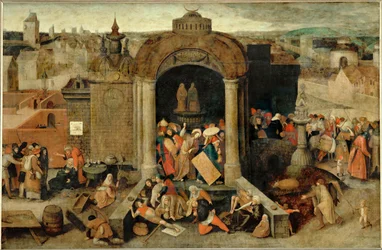 A purificação do Templo (pintura sobre madeira)
