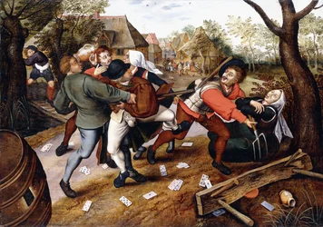 Camponeses brigando, 1619