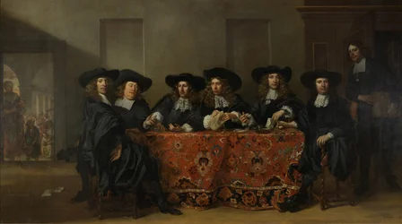 Six Regents and the Housemaster of the Oude Zijds Institute for the Outdoor Relief of the Poor, Amesterdão, 1675