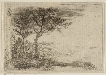 Alemão: Paisagem com duas árvores