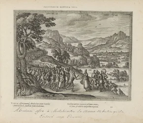 Abrahams ontmoeting conheceu Melchisedek
Pacificarum mentium unio (título sobre o objecto)
Emblemata Sacra è praecipuis utriusque testamenti utriusque historiis concinnata (Testamento Oude) (título da série)
Imagines et figurae bibliorum (título da séri