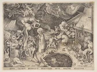 São Tiago e o mago Hermogenes de A história do mago Hermogenes, 1565.