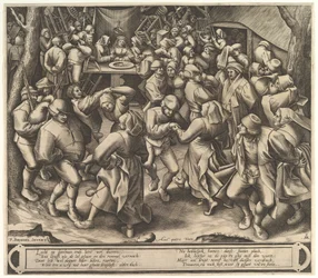 A dança do casamento camponês, depois de 1570.