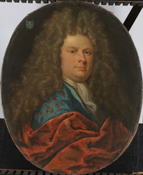 Retrato de um homem, c.1700-1722 (óleo sobre tela)