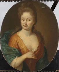 Retrato de uma mulher, c.1700-1722 (óleo sobre tela)