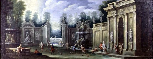 Capriccio arquitetônico com figuras