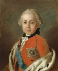 Retrato do czarevitch Paulo da Rússia (1754-1801) (óleo sobre tela)